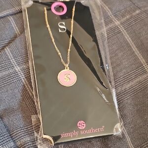 Simply Southern Gold Necklace with Pink Pendant